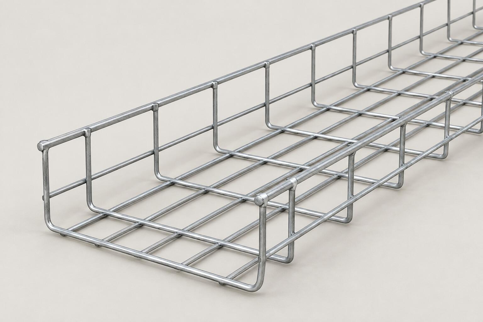 Electro-zinc welded steel wire mesh cable tray